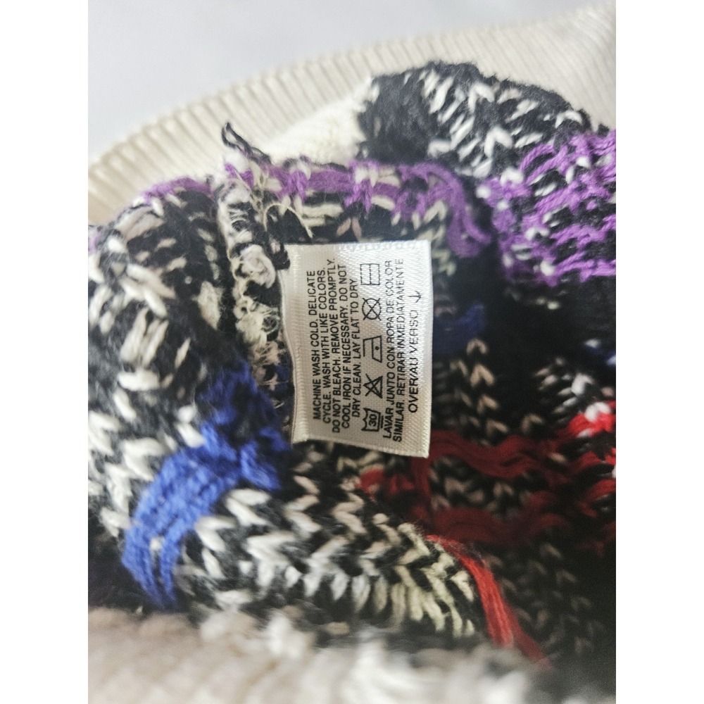 Vintage Liz Claiborne Winter Sweater Womens Size Large 100% Cotton Pullover Snow - Picture 5 of 8
